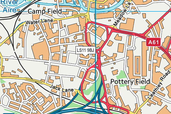 LS11 9BJ map - OS VectorMap District (Ordnance Survey)
