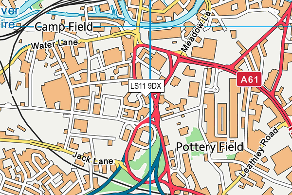 LS11 9DX map - OS VectorMap District (Ordnance Survey)