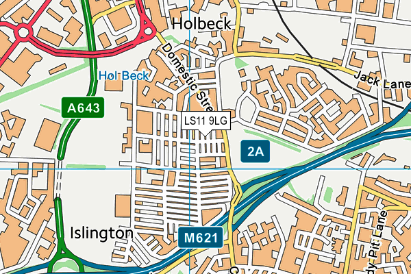 LS11 9LG map - OS VectorMap District (Ordnance Survey)