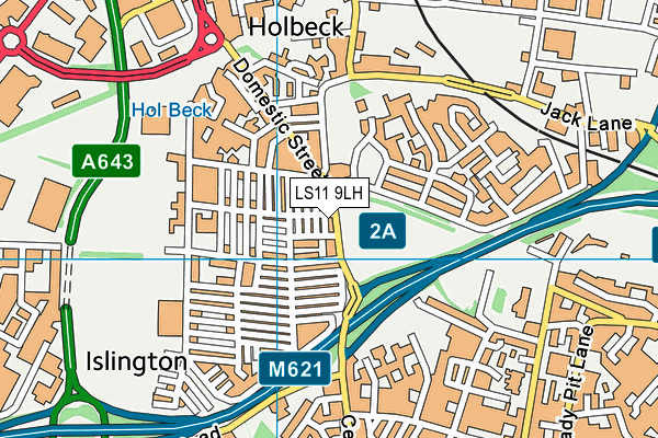 LS11 9LH map - OS VectorMap District (Ordnance Survey)