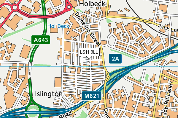 LS11 9LL map - OS VectorMap District (Ordnance Survey)