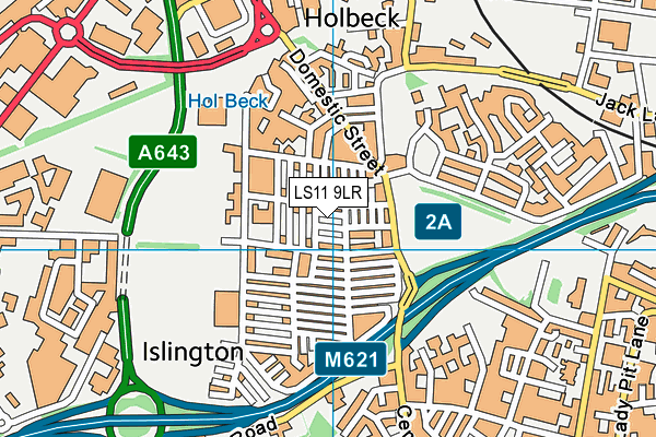 LS11 9LR map - OS VectorMap District (Ordnance Survey)