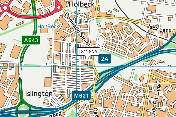 LS11 9NA map - OS VectorMap District (Ordnance Survey)