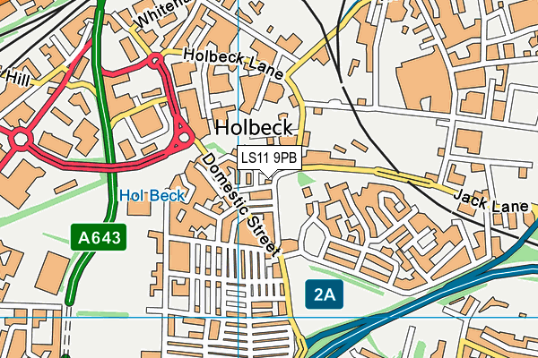LS11 9PB map - OS VectorMap District (Ordnance Survey)