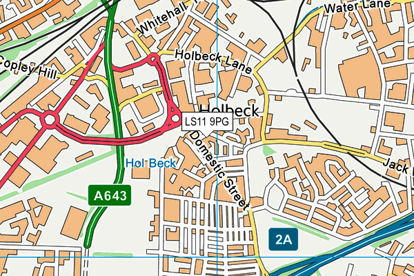 LS11 9PG map - OS VectorMap District (Ordnance Survey)