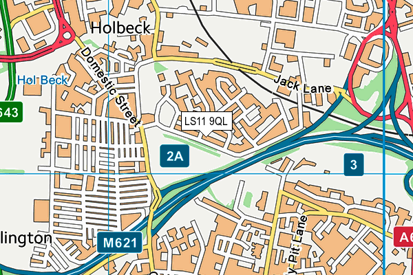 Holbeck Moor map (LS11 9QL) - OS VectorMap District (Ordnance Survey)
