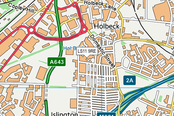 LS11 9RE map - OS VectorMap District (Ordnance Survey)