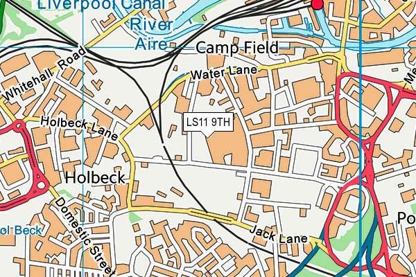 LS11 9TH map - OS VectorMap District (Ordnance Survey)