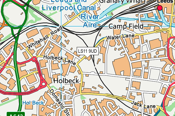 LS11 9UD map - OS VectorMap District (Ordnance Survey)