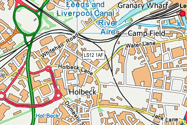 LS12 1AF map - OS VectorMap District (Ordnance Survey)