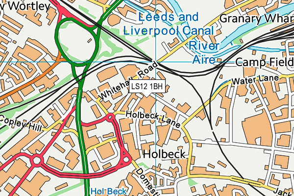 LS12 1BH map - OS VectorMap District (Ordnance Survey)