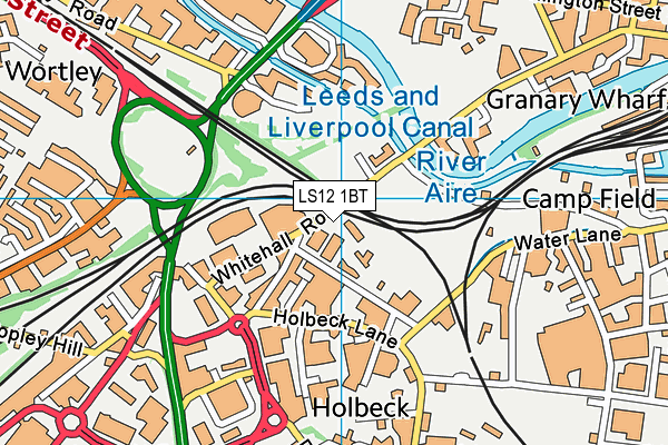 LS12 1BT map - OS VectorMap District (Ordnance Survey)