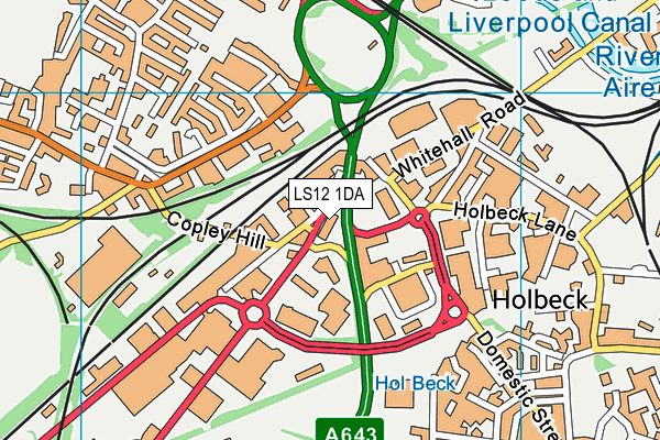 LS12 1DA map - OS VectorMap District (Ordnance Survey)