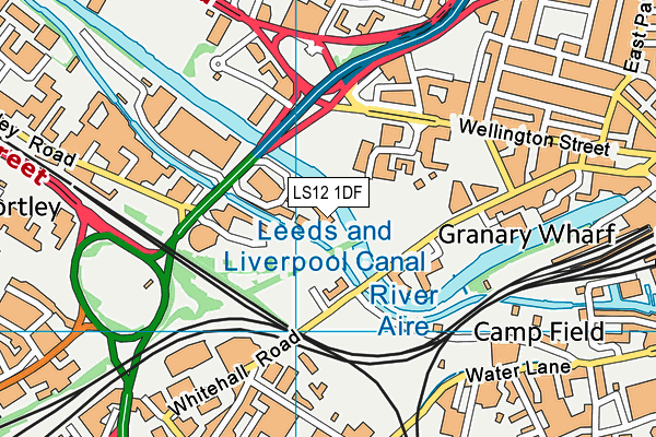 LS12 1DF map - OS VectorMap District (Ordnance Survey)