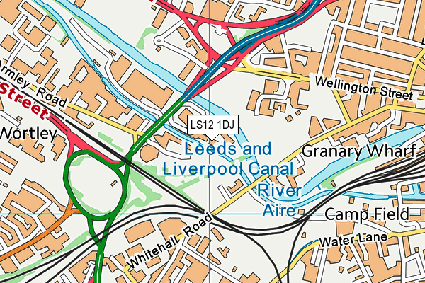 LS12 1DJ map - OS VectorMap District (Ordnance Survey)