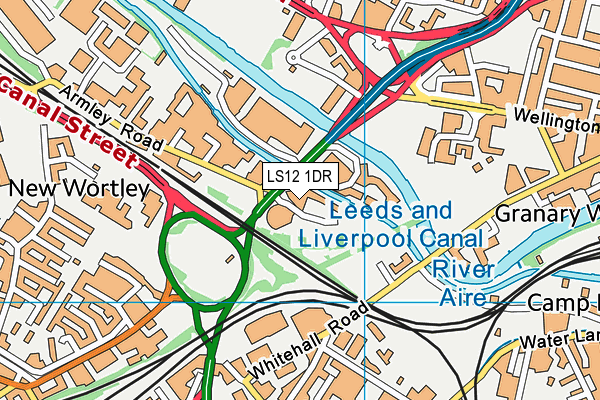 LS12 1DR map - OS VectorMap District (Ordnance Survey)