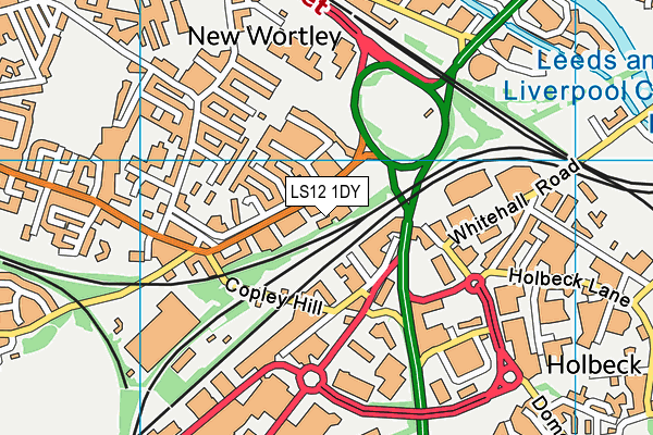 LS12 1DY map - OS VectorMap District (Ordnance Survey)