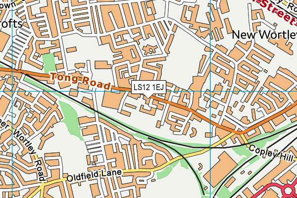 LS12 1EJ map - OS VectorMap District (Ordnance Survey)