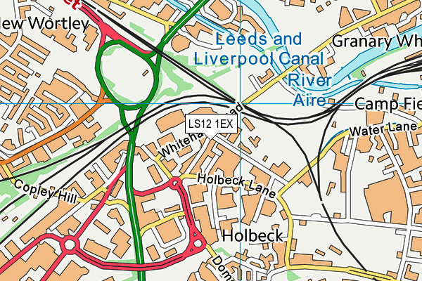 LS12 1EX map - OS VectorMap District (Ordnance Survey)