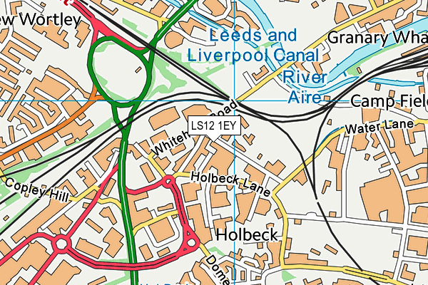 LS12 1EY map - OS VectorMap District (Ordnance Survey)