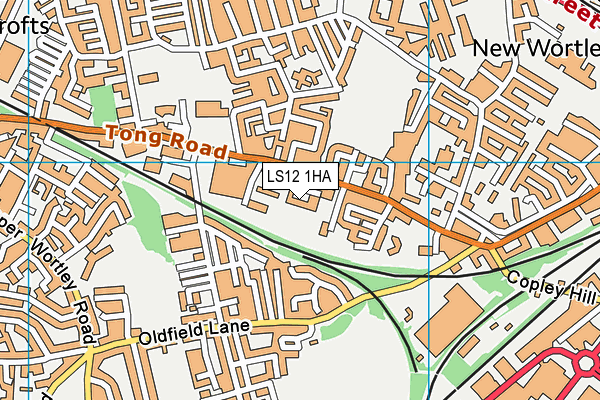 LS12 1HA map - OS VectorMap District (Ordnance Survey)