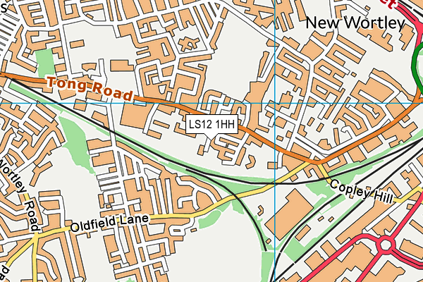 LS12 1HH map - OS VectorMap District (Ordnance Survey)