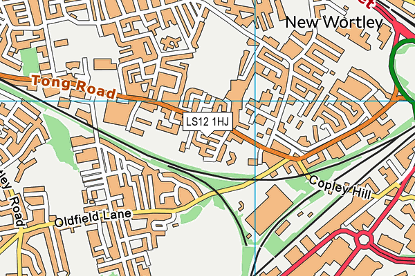 LS12 1HJ map - OS VectorMap District (Ordnance Survey)