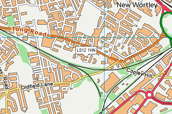 LS12 1HN map - OS VectorMap District (Ordnance Survey)