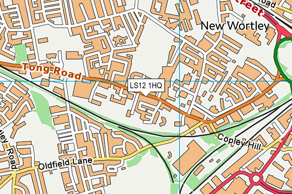 LS12 1HQ map - OS VectorMap District (Ordnance Survey)