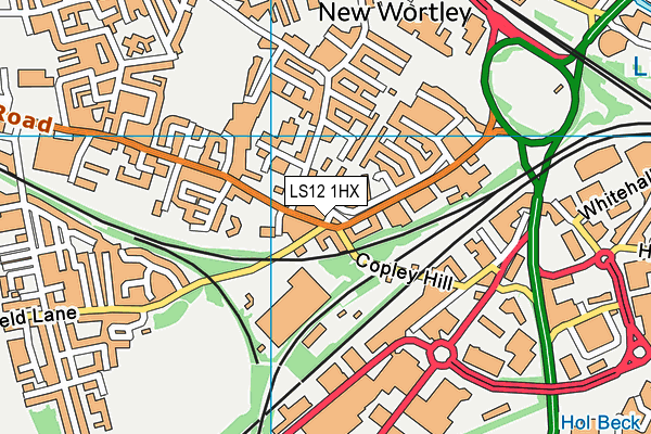 LS12 1HX map - OS VectorMap District (Ordnance Survey)