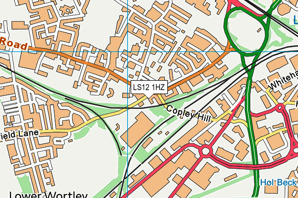 LS12 1HZ map - OS VectorMap District (Ordnance Survey)