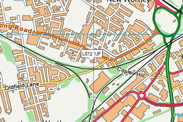 LS12 1JF map - OS VectorMap District (Ordnance Survey)