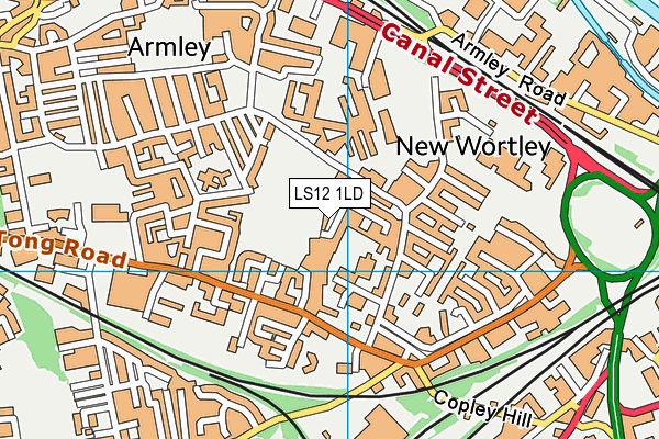 LS12 1LD map - OS VectorMap District (Ordnance Survey)