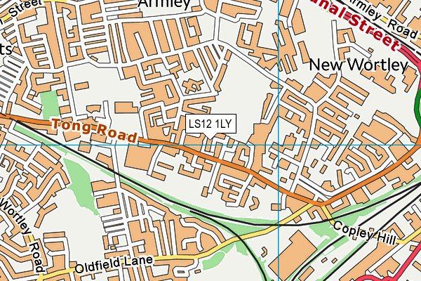 LS12 1LY map - OS VectorMap District (Ordnance Survey)