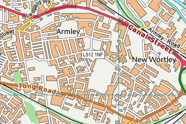 LS12 1NF map - OS VectorMap District (Ordnance Survey)