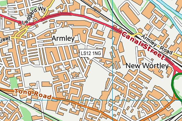 LS12 1NG map - OS VectorMap District (Ordnance Survey)