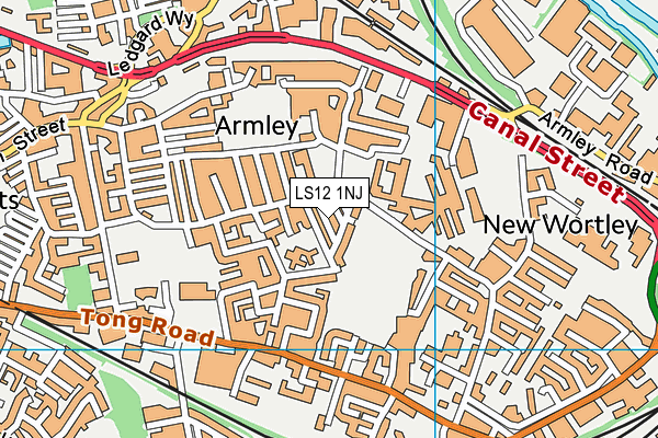 LS12 1NJ map - OS VectorMap District (Ordnance Survey)