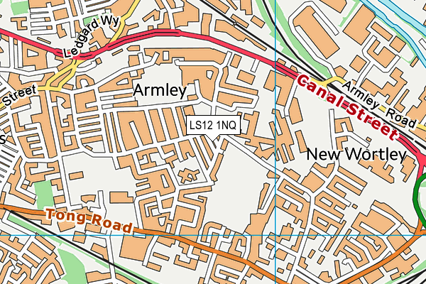 LS12 1NQ map - OS VectorMap District (Ordnance Survey)