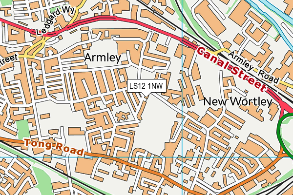 LS12 1NW map - OS VectorMap District (Ordnance Survey)