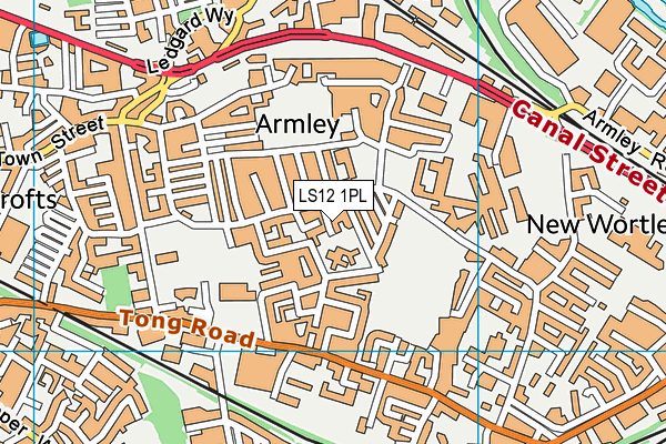 LS12 1PL map - OS VectorMap District (Ordnance Survey)