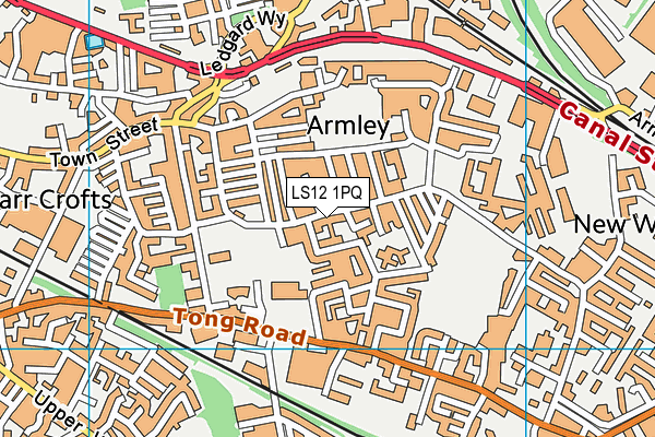 LS12 1PQ map - OS VectorMap District (Ordnance Survey)