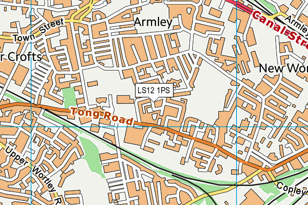 LS12 1PS map - OS VectorMap District (Ordnance Survey)
