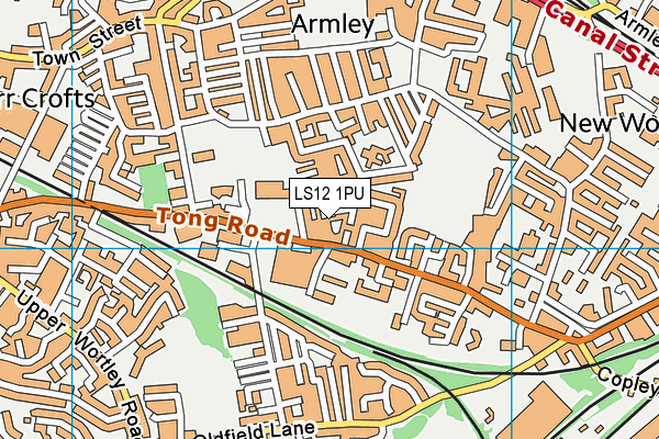 LS12 1PU map - OS VectorMap District (Ordnance Survey)