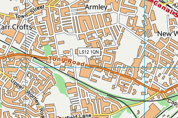 LS12 1QN map - OS VectorMap District (Ordnance Survey)