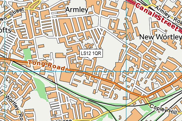 LS12 1QR map - OS VectorMap District (Ordnance Survey)