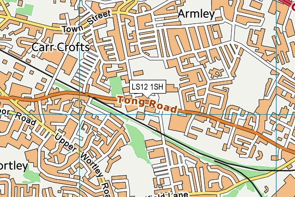 LS12 1SH map - OS VectorMap District (Ordnance Survey)