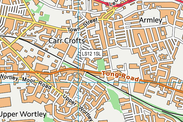 LS12 1SL map - OS VectorMap District (Ordnance Survey)