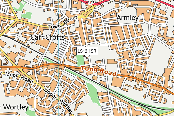 LS12 1SR map - OS VectorMap District (Ordnance Survey)