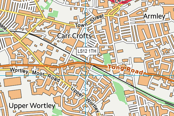 LS12 1TH map - OS VectorMap District (Ordnance Survey)