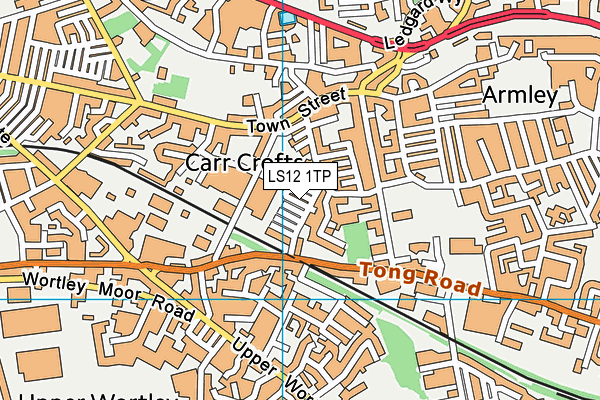 LS12 1TP map - OS VectorMap District (Ordnance Survey)